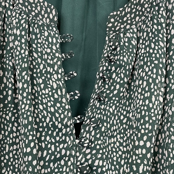 Joie Balloon Long Sleeve Arctic Animal Print Sheer Chiffon Women's 2XL Dress - Picture 6 of 12